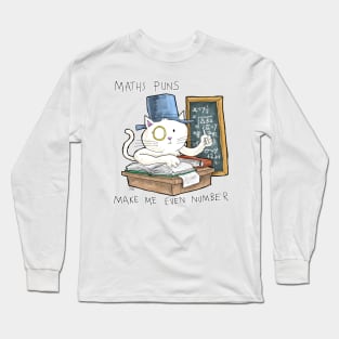 Dapper Cat - Maths puns Long Sleeve T-Shirt